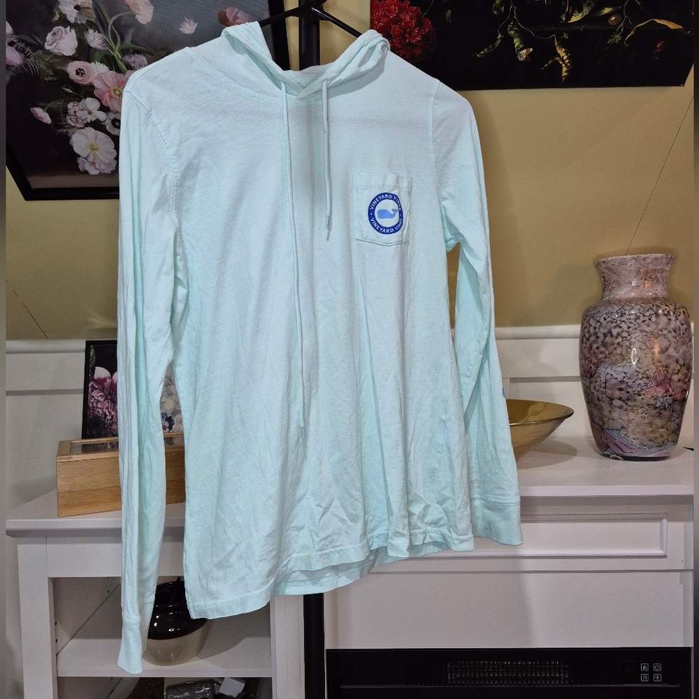 Vineyard Vines Soft Blue Lightweight Hoodie